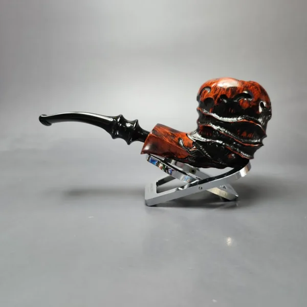 Nording Abstract Partially Rusticated Freehand Estate Briar Pipe, Unsmoked - Image 7