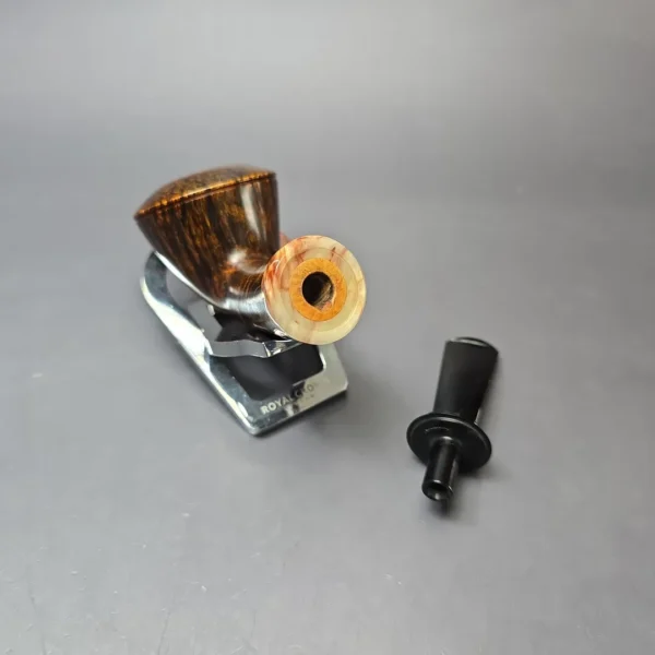 Sebastian Heck Smooth Rhodesian w/ Acrylester Handmade Briar Pipe, New - Image 12