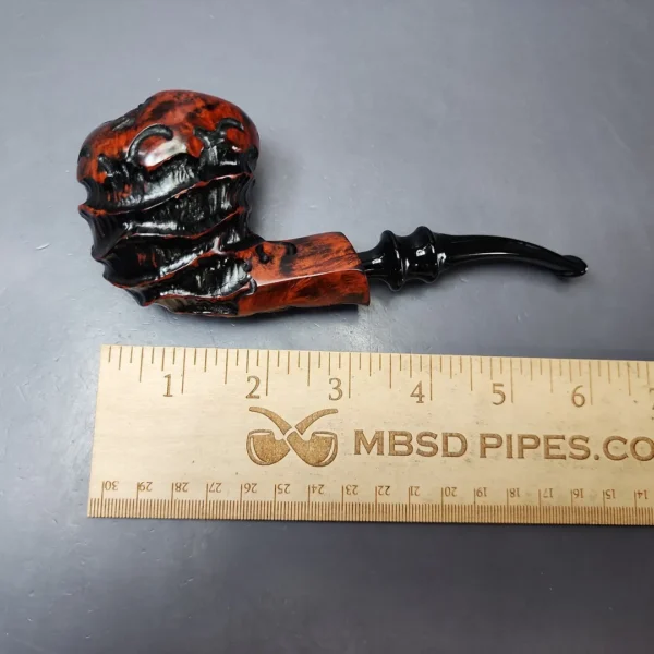 Nording Abstract Partially Rusticated Freehand Estate Briar Pipe, Unsmoked - Image 8