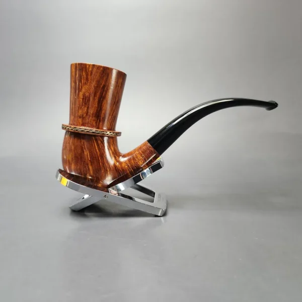 Rinaldo Collection 800 Smooth Calabash w/ Silver Estate Briar Pipe, Unsmoked - Image 3