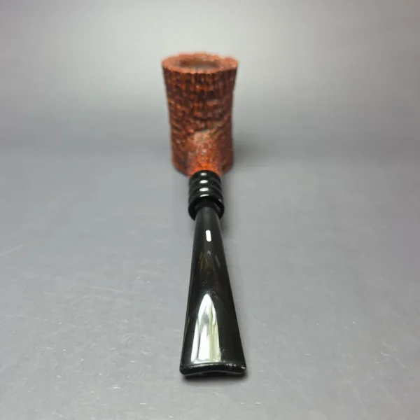Castello Old Antiquari 3K Sandblasted Poker w/ Lucite Mount Estate Briar Pipe, Italian Estates - Image 5