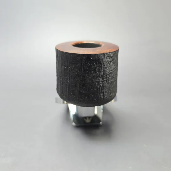 Piero Vitale Partially Sandblasted Pot (2 Star) w/ Hempwood Handmade Briar Pipe, New - Image 3