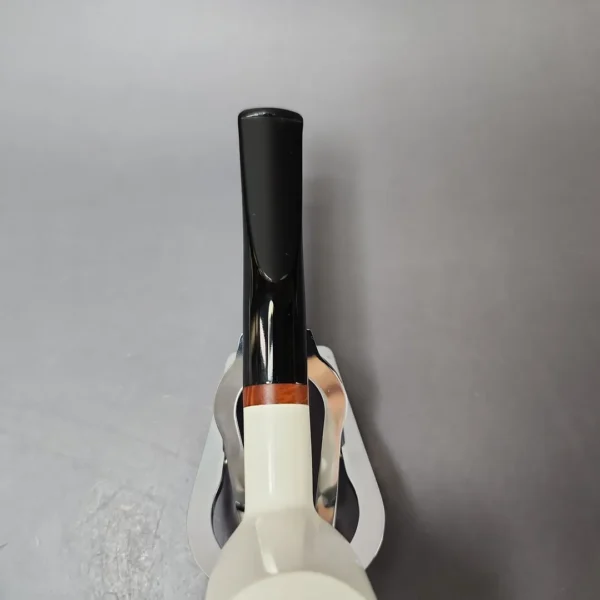 MBSD Meerschaum Deluxe Smooth Billiard Block Meerschaum Pipe, Briar-Mortise, New - Image 5