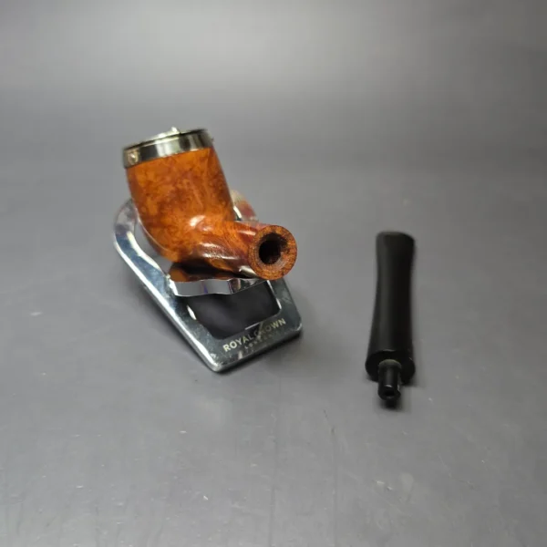 Peterson Antique Nickel Cap Natural 15 Smooth Billiard Estate Briar Pipe, Irish Estates - Image 15