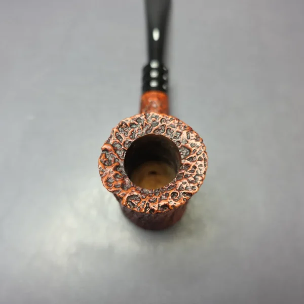 Castello Old Antiquari 3K Sandblasted Poker w/ Lucite Mount Estate Briar Pipe, Italian Estates - Image 6