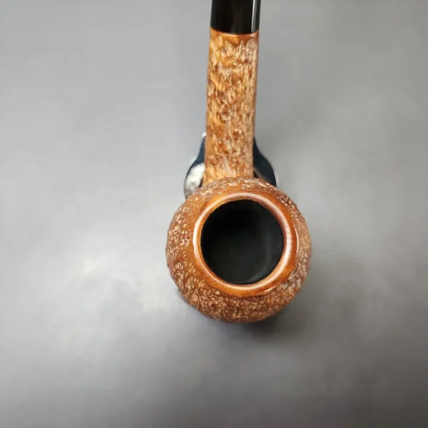Ed Burak Connoisseur XL Partially Rusticated Bent Egg Estate Briar Pipe, American Estates - Image 4