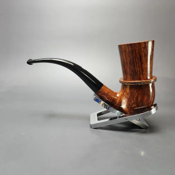 Rinaldo Collection 800 Smooth Calabash w/ Silver Estate Briar Pipe, Unsmoked - Image 9