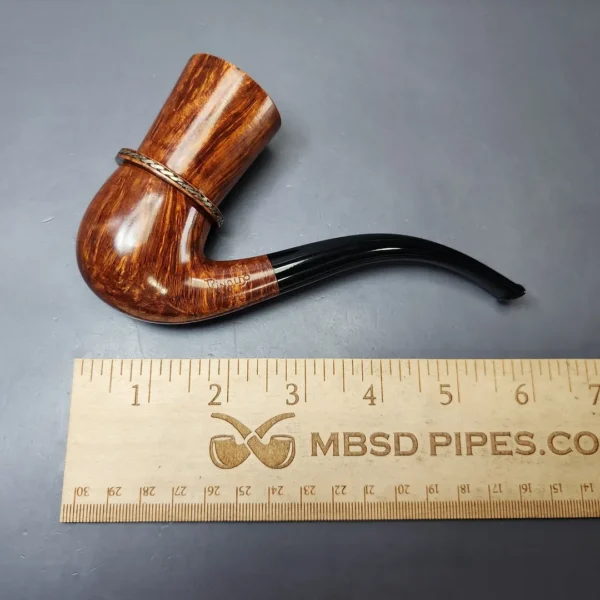 Rinaldo Collection 800 Smooth Calabash w/ Silver Estate Briar Pipe, Unsmoked - Image 10
