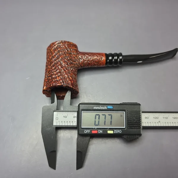 Castello Old Antiquari 3K Sandblasted Poker w/ Lucite Mount Estate Briar Pipe, Italian Estates - Image 10