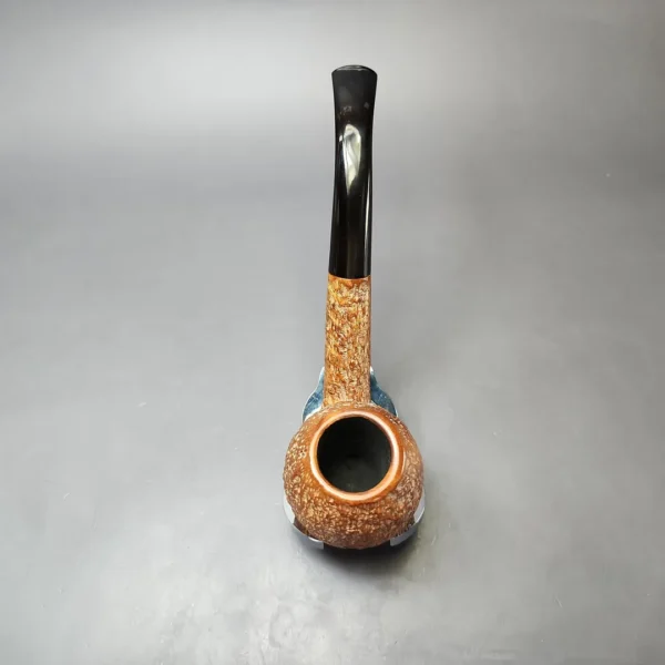 Ed Burak Connoisseur XL Partially Rusticated Bent Egg Estate Briar Pipe, American Estates - Image 6
