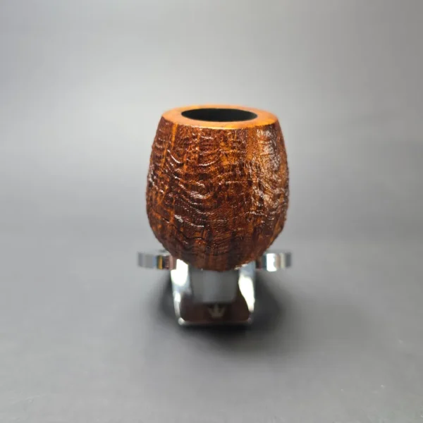 Qi Studio Partially Sandblasted Apple Estate Briar Pipe, Unsmoked - Image 3