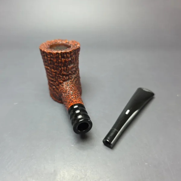 Castello Old Antiquari 3K Sandblasted Poker w/ Lucite Mount Estate Briar Pipe, Italian Estates - Image 11
