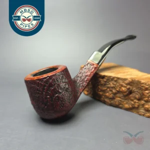 Charatan's Make 489DC Partially Sandblasted Bent Pot Estate Briar Pipe, English Estates