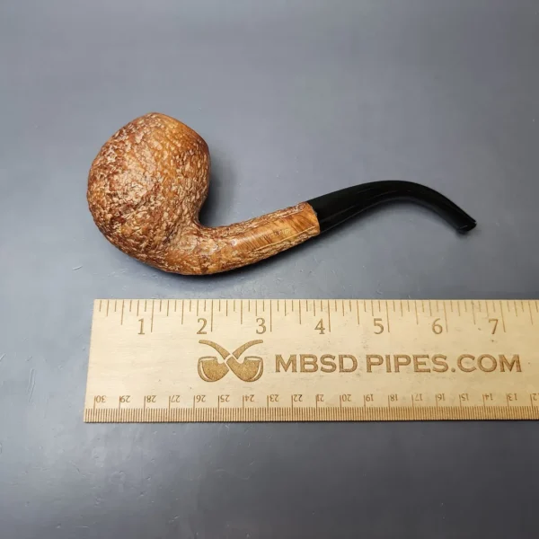 Ed Burak Connoisseur XL Partially Rusticated Bent Egg Estate Briar Pipe, American Estates - Image 8