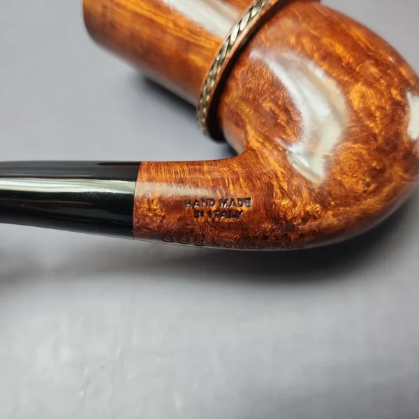 Rinaldo Collection 800 Smooth Calabash w/ Silver Estate Briar Pipe, Unsmoked - Image 13