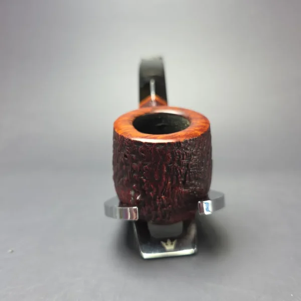 Charatan's Make 489DC Partially Sandblasted Bent Pot Estate Briar Pipe, English Estates - Image 3