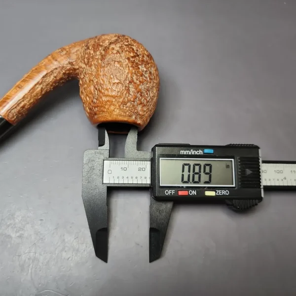 Ed Burak Connoisseur XL Partially Rusticated Bent Egg Estate Briar Pipe, American Estates - Image 9