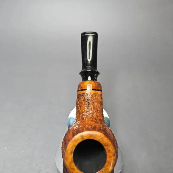 Qi Studio Partially Sandblasted Apple Estate Briar Pipe, Unsmoked - Image 6