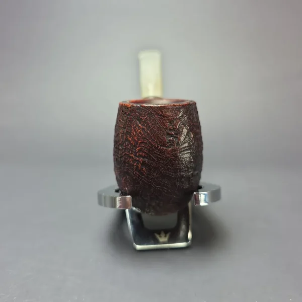 Peterson 2017 Christmas Pipe 69 Sandblasted Bent Billiard Estate Briar Pipe, Irish Estates - Image 3