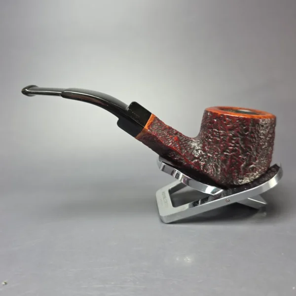 Charatan's Make 489DC Partially Sandblasted Bent Pot Estate Briar Pipe, English Estates - Image 4