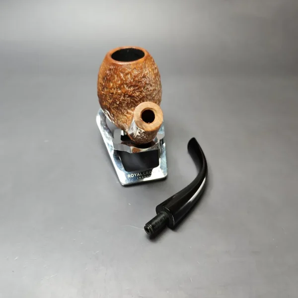 Ed Burak Connoisseur XL Partially Rusticated Bent Egg Estate Briar Pipe, American Estates - Image 11