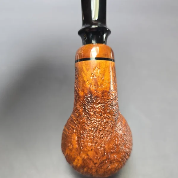 Qi Studio Partially Sandblasted Apple Estate Briar Pipe, Unsmoked - Image 8