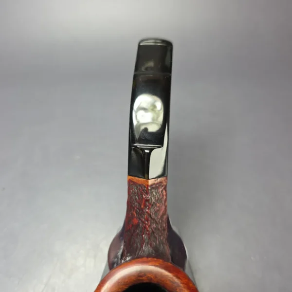Charatan's Make 489DC Partially Sandblasted Bent Pot Estate Briar Pipe, English Estates - Image 6