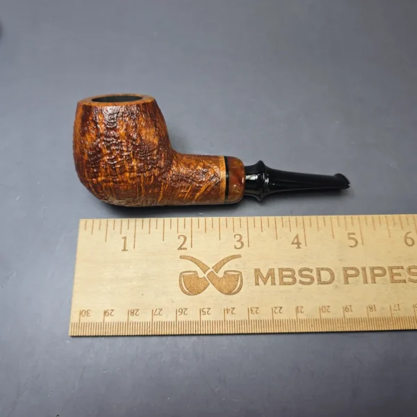 Qi Studio Partially Sandblasted Apple Estate Briar Pipe, Unsmoked - Image 9