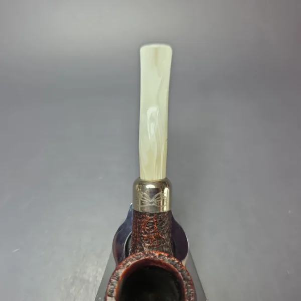 Peterson 2017 Christmas Pipe 69 Sandblasted Bent Billiard Estate Briar Pipe, Irish Estates - Image 6
