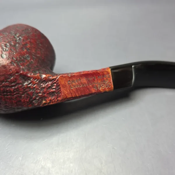 Charatan's Make 489DC Partially Sandblasted Bent Pot Estate Briar Pipe, English Estates - Image 7