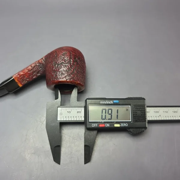 Charatan's Make 489DC Partially Sandblasted Bent Pot Estate Briar Pipe, English Estates - Image 9