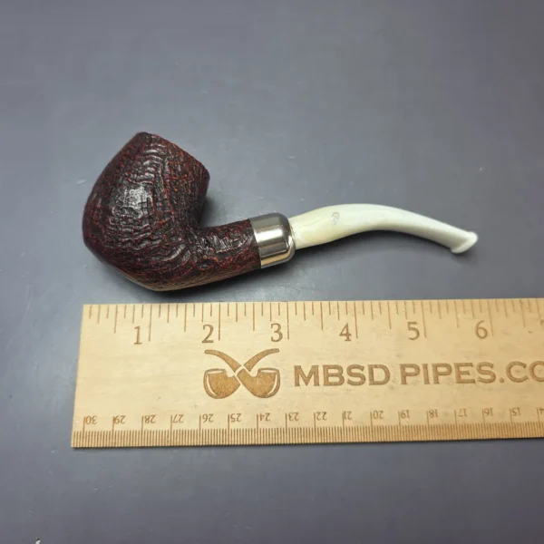 Peterson 2017 Christmas Pipe 69 Sandblasted Bent Billiard Estate Briar Pipe, Irish Estates - Image 9