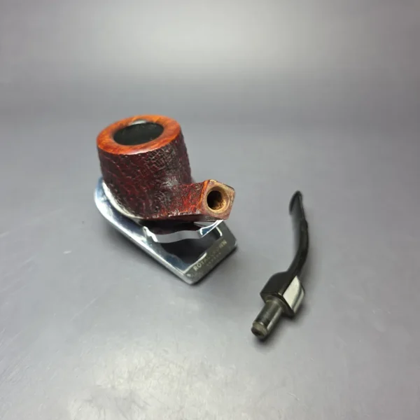 Charatan's Make 489DC Partially Sandblasted Bent Pot Estate Briar Pipe, English Estates - Image 10