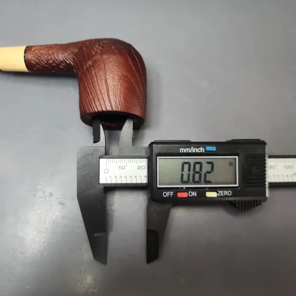 MBSD Briars by Piero Vitale Vintage Sandblasted Billiard w/ Boxwood Briar Pipe, New - Image 9