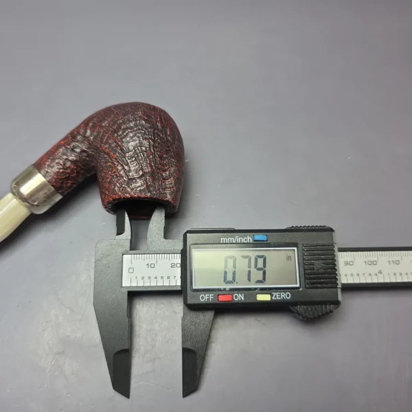 Peterson 2017 Christmas Pipe 69 Sandblasted Bent Billiard Estate Briar Pipe, Irish Estates - Image 10