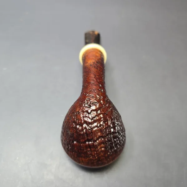 Sebastian Heck Partially Sandblasted Dublin w/ Mammoth Tusk & Vintage Bakelite Briar Pipe, New - Image 7