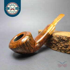 Sebastian Heck Smooth Wide Shank Bulldog w/ Antique Bakelite Handmade Briar Pipe, New