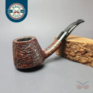 HS Studio Sandblasted Volcano Estate Briar Pipe, Unsmoked