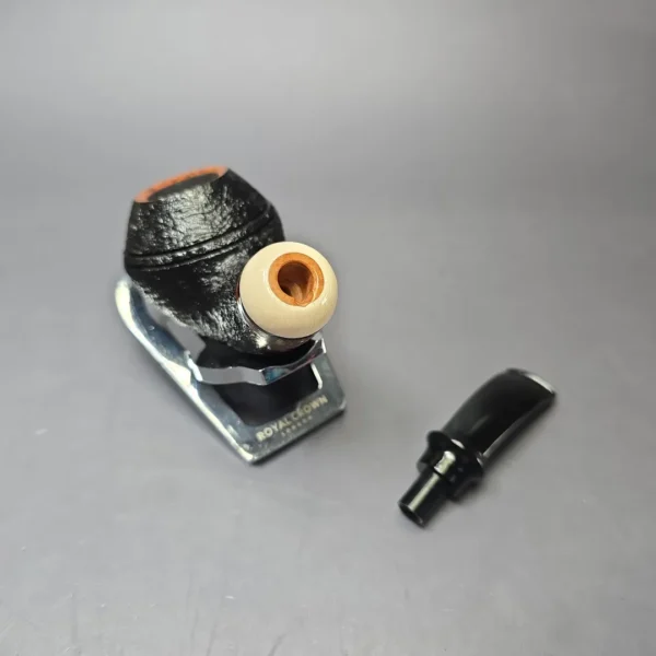 Qi Studio Partially Sandblasted Rhodesian Estate Briar Pipe, Unsmoked - Image 10