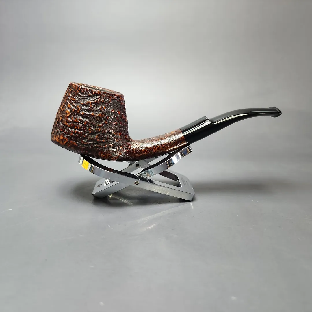 HS Studio Sandblasted Volcano Estate Briar Pipe, Unsmoked - Image 2