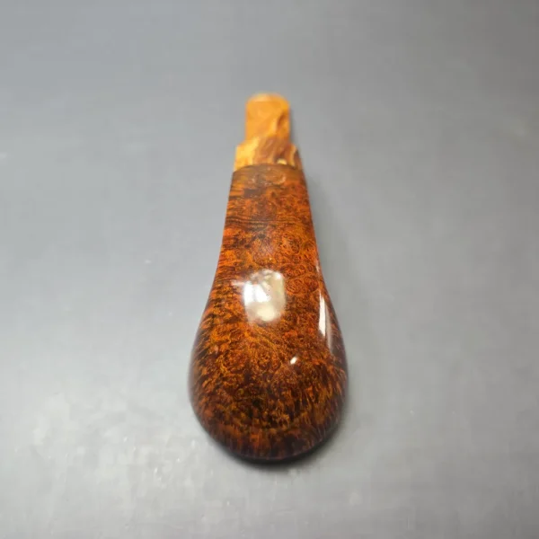 Sebastian Heck Smooth Wide Shank Bulldog w/ Antique Bakelite Handmade Briar Pipe, New - Image 7