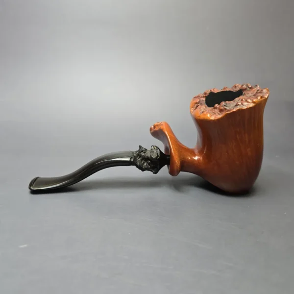 Micoli (Robert Burns) Smooth Freehand Estate Briar Pipe, Unsmoked - Image 5