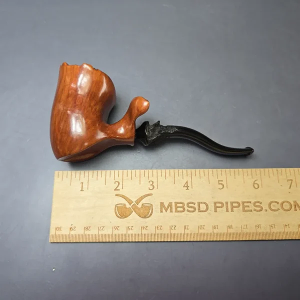 Micoli (Robert Burns) Smooth Freehand Estate Briar Pipe, Unsmoked - Image 9