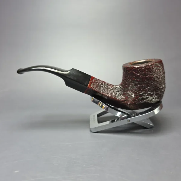 Sasieni 4 Dot Ruff Root Dark 5 Sandblasted Pot Estate Briar Pipe, English Estates - Image 4