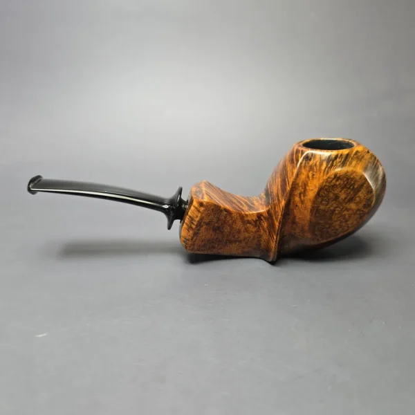 Sebastian Heck Golden Contrast Paneled Blowfish Handmade Briar Pipe, New - Image 4
