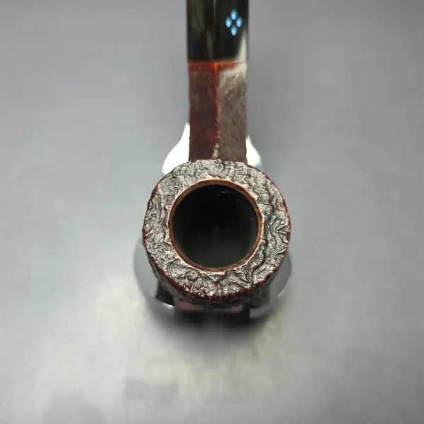 Sasieni 4 Dot Ruff Root Dark 5 Sandblasted Pot Estate Briar Pipe, English Estates - Image 5