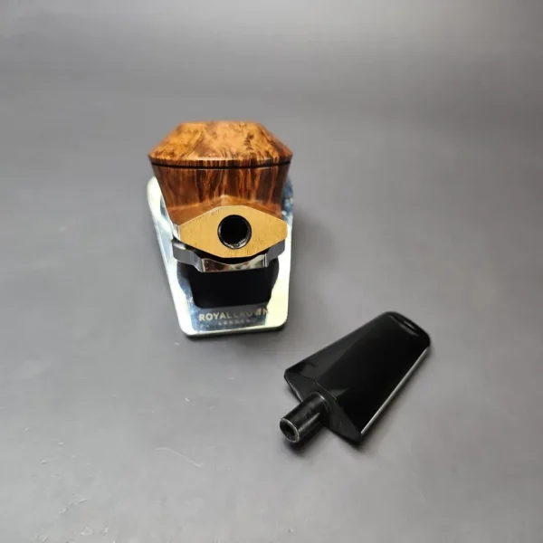 Marek Kando Smooth Wide Shank Bulldog w/ Oak Estate Briar Pipe, Other Estates - Image 11