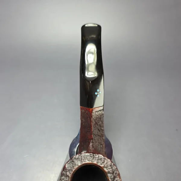 Sasieni 4 Dot Ruff Root Dark 5 Sandblasted Pot Estate Briar Pipe, English Estates - Image 6