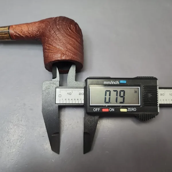 MBSD Briars by Piero Vitale Vintage Sandblasted Billiard w/ Zebrawood Briar Pipe, New - Image 10