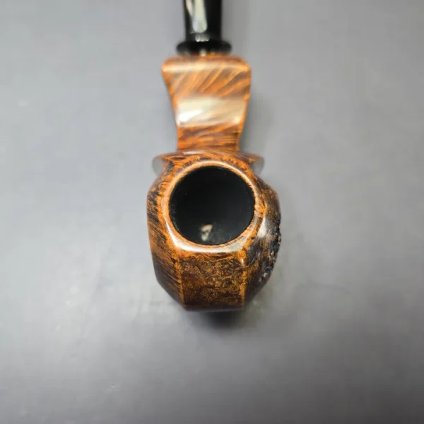 Sebastian Heck Golden Contrast Paneled Blowfish Handmade Briar Pipe, New - Image 6